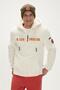 Shaggy Plush Full-Zip Marshmallow White Plush Men's Hooded Sweatshirt - 3