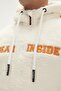 Shaggy Plush Full-Zip Marshmallow White Plush Men's Hooded Sweatshirt - 4