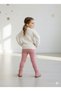 Suede Shardonless Pink Lycra Girl's Ribbed Stitched Trousers Leggings - 8