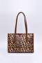 Leopard Shk173 Faux Leather, Single Compartment, Zippered, Hand, Arm and Shoulder Bag with Makeup Bag - 4