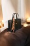 Black Color Stylish and Modern Design Women's Hand and Shoulder Bag with Scarf Detail - 7