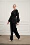 Women's Mesh Detail Suit Black 31087 - 4