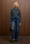 Pureza Women's Round Neck Long Sleeve Buttoned Soft Textured Regular Fit Knitwear Anthracite Sweater - 4