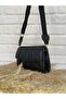 Adjustable Hand and Shoulder Bag with Column Strap and Embroidery Pattern - 6