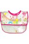 9-18months Pink Baby Girl Leakproof Eva Fabric Food Bib with Velcro and Pockets - 3