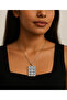 Steel Does Not Blacken Baguette Stone Silver Necklace