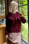 Burgundy Comfortable Fit Buttoned Knitwear Women's Cardigan Mg2552 - 4