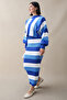 Bat Sleeve Cobalt Blue Knitwear Set - 4