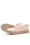 Powder Glitter Genuine Leather Velcro Girls' Sneaker Shoes - 6