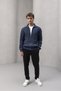 Coppola Thessaloniki Knitted Polo Collar Zippered Comfortable Fit Men's Knitwear Cardigan with Pockets - Indigo - 4