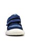 Schaggy Genuine Leather Navy Blue Shiny Baby Sneakers - 3