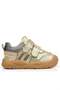 Schaggy Genuine Leather Gold Shiny Baby Sneakers - 3