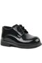 Black Patent Leather Rubber Laced Oxford Baby Shoes - 2