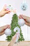 Macarons Colors Christmas Tree Decorations Set 2025 Lettered, Macarons Ball and Walking Stick Ornament 4 Pack
