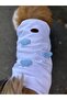 Dog T-Shirt White Cat Dog T-Shirt with Cloud Pattern