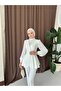 Lace Embroidered Ruffled Jacket Two-Piece Suit - 2