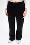 Black Wide Leg Women's Sweatpants 9220m - 3