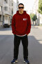 Vengeance Burgundy Hooded Oversize Unisex Sweatshirt - 2