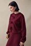 Modal Ribbon Detail Skirted Burgundy Set - 2