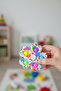 5 Finger Printed Patterned Pop It Stress Wheel - Colorful Pop It with Stress Wheel - 3