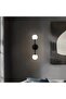 2 Pieces Fiesta Glop White Glass Sconce Black Wall Lamp Modern for Bedroom-Bedside-Bathroom - 3