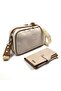 justpolo women's lacoste 5 compartments shoulder bag and wallet combo