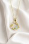 Star and Planet Model Stainless Steel Gold Yellow Women's Necklace - 3