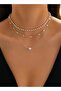 Triple Layer Pearl Choker Necklace - 2