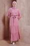 Belted Viscose Dress 44662 - 2