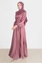 Yandan Ruched Satin Evening Dress 50217 - 2