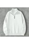 3 Thread Thick Winter White Half Zipper