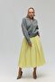 Amaya Ankle-Length Pleated Yellow Skirt - 6