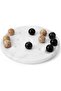 Marble Tic Tac Toe 10" Inches Black and Coral | Brain Teaser Game | Handcrafted | Stylish Decor