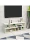TV and Coffee Table – White Finish 100×20×53cm Modern Living Room Furniture - 4