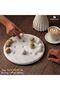 Marble Tic Tac Toe 10" Inches White and Green | Brain Teaser Game | Handcrafted | Stylish Decor - 6
