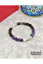 Original Aries Zodiac Natural Stone Unisex Bracelet |   Garnet-Amethyst-Rutilli Quartz-Hematite - 4