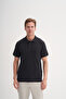 Polo Neck Regular Fit Knitted Jacquard T-Shirt - 4