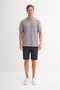 Polo Neck Regular Fit Knitted Textured T-Shirt