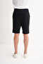 Slim Fit Narrow Leg Textured Cotton Bermuda Shorts - 4