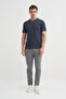Slim Fit Crew Neck Cotton Plain T-Shirt - 3