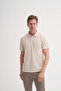 Polo Neck Slim Fit Textured T-Shirt - 4