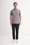 Polo Neck Regular Fit Knitted Jacquard T-Shirt - 2
