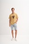Crew Neck Regular Fit Cotton Printed T-Shirt - 3