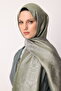 Moren Pattern Shine Line Shawl Khaki-Salmon - 5