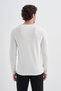 Slim Fit Cotonel Cotton Blend Vintage Crew Neck Sweater - 3