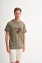 Crew Neck Regular Fit Cotton Printed T-Shirt - 3