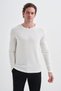 Slim Fit Cotonel Cotton Blend Vintage Crew Neck Sweater - 2