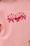 Girl's Crew Neck Bow Embroidered Sweatshirt Yavruağzı - 6