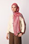 Vera Pattern Shine Line Shawl Burgundy-Mint Green