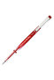 My King Needle Tip Metal Clip Gel Ballpoint Pen 0.5 mm Red - 5 Pcs - 2
